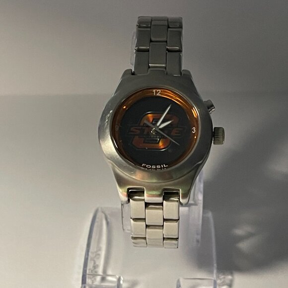 Oklahoma State Cowboys NCAA Stainless-Steel Kaleido Ladies Watch by Fossil NEW - Picture 2 of 9